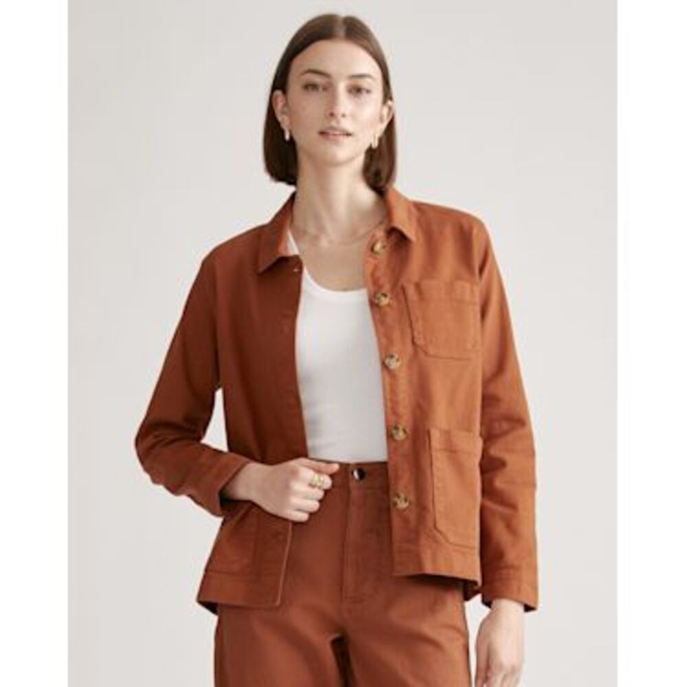 Quince Rust Button-Front Workwear Jacket